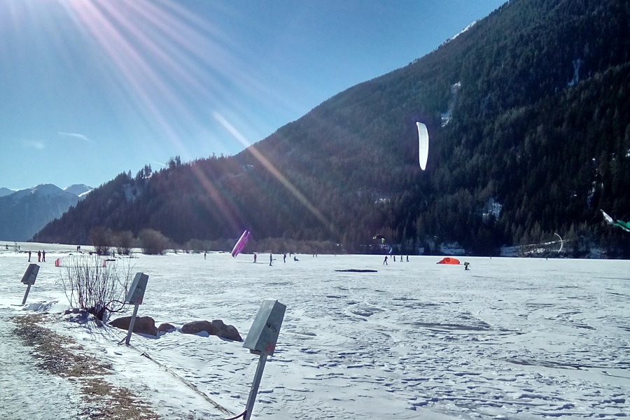 Winterspaziergang am Haidersee im Vinschgau